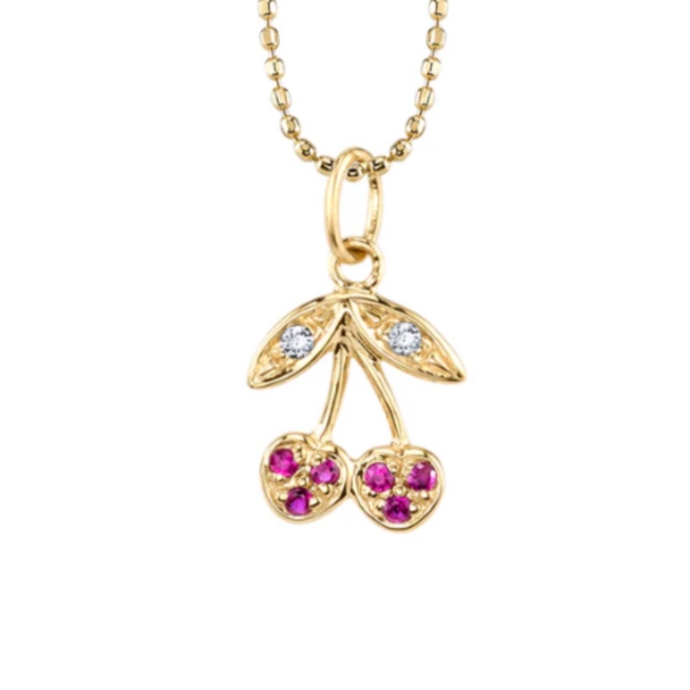Sydney Evan 14k yellow gold cherry charm